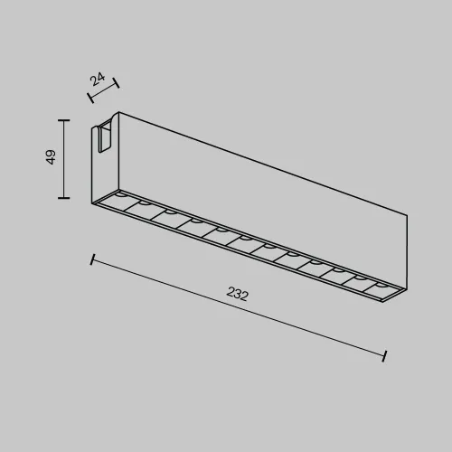 Трековый светильник Technical TR150-1-12W3K-M-B  фото 4