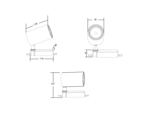 Трековый светильник Technical TR029-3-10W4K-W  фото 2
